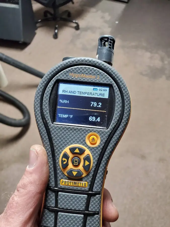 Moisture meter humidity assessment for Mold Remediation & Removal in Saline
