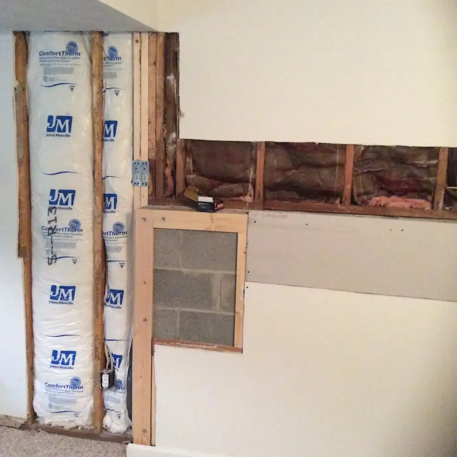 Wall insulation replacement during Contents Cleaning & Restoration in Saline